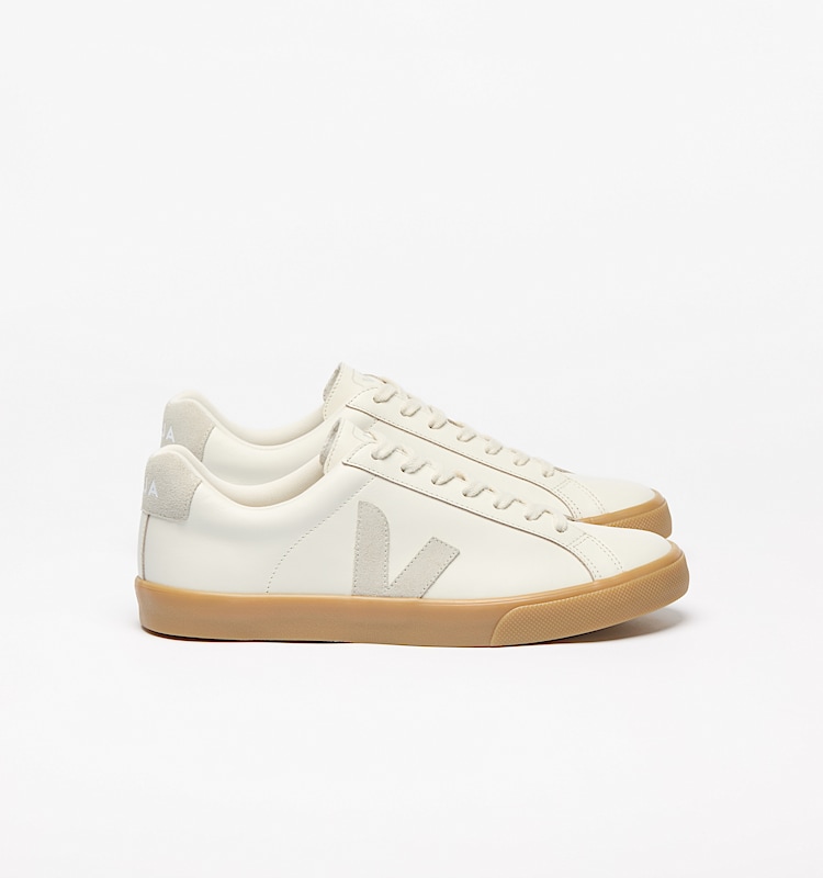 veja baskets esplar-logo cuir beige eo0220906 Lateral view