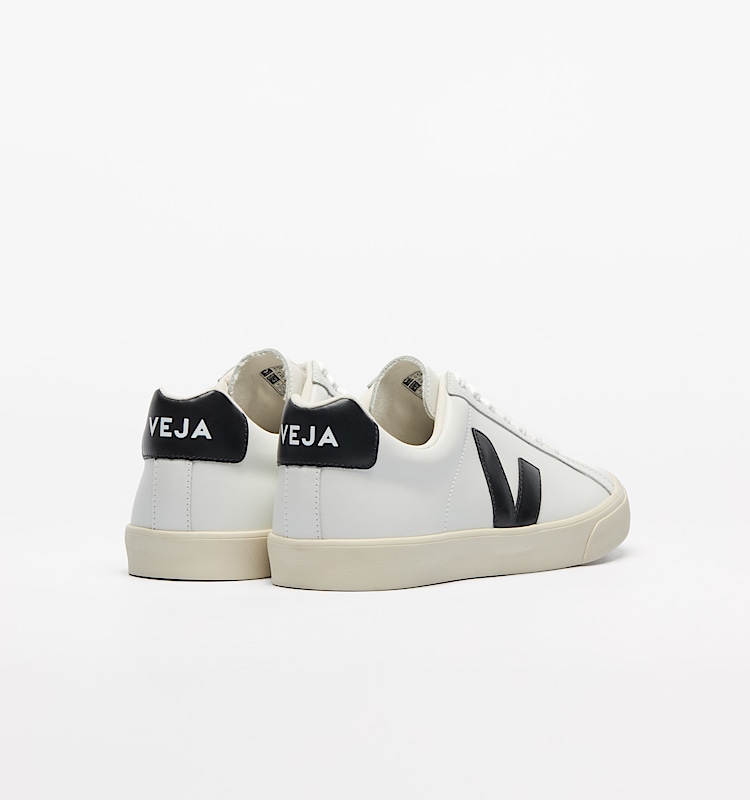 veja baskets esplar-logo cuir blanc eo0200005 Back view
