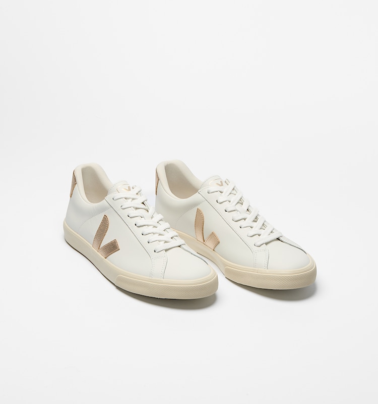 veja baskets esplar-logo cuir blanc eo0202490 Top view