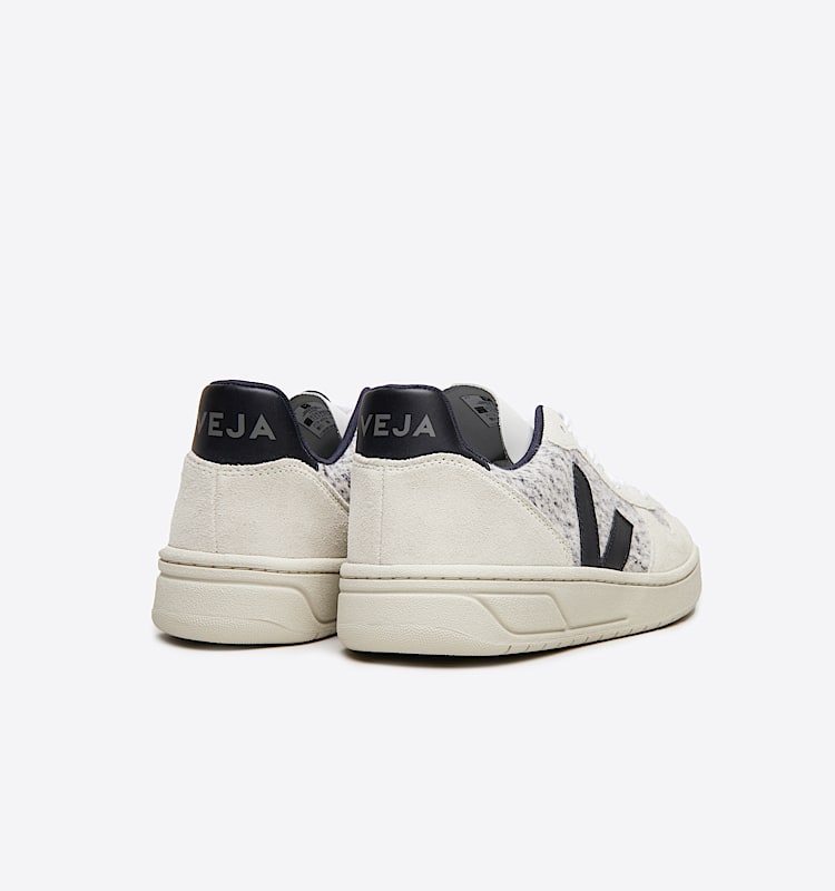 veja baskets v-10 flannelle blanc vx0401439 Back view