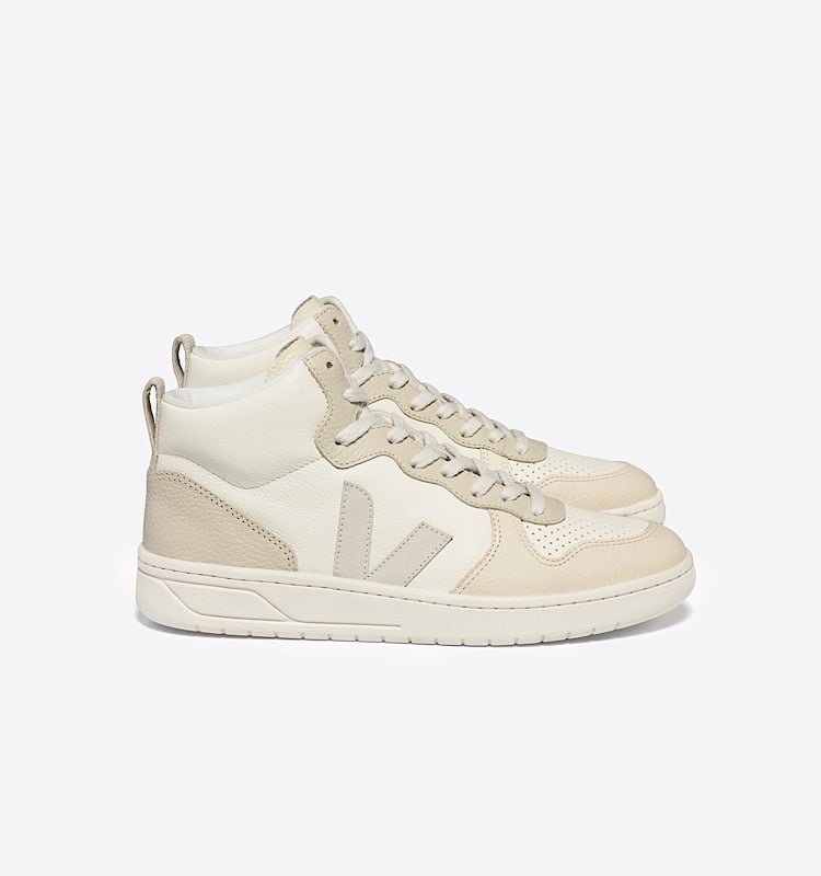 veja baskets v-15 cuir beige vq0503451 Lateral view