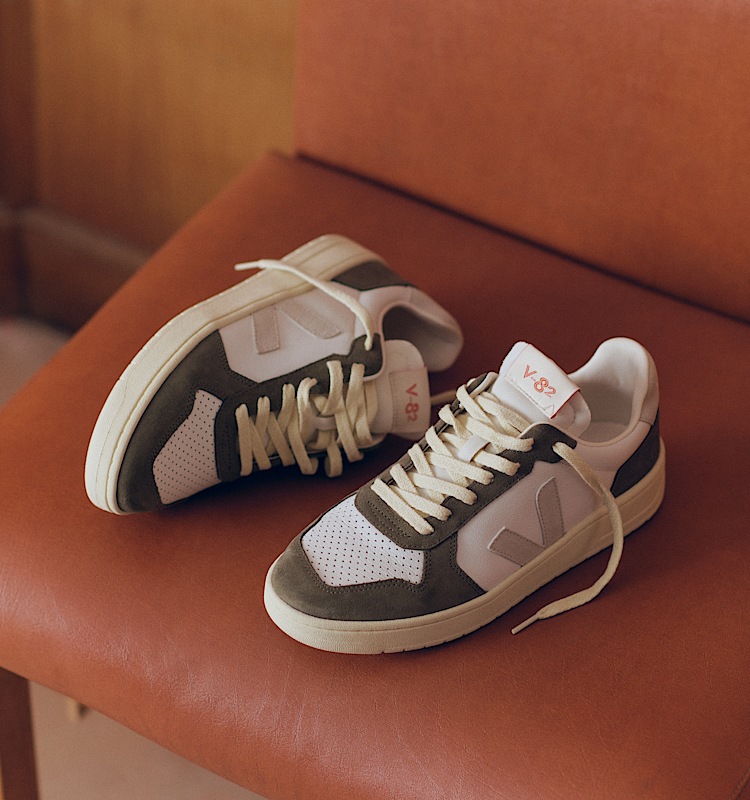 veja baskets v-82 cuir-biologique blanc ve3320757