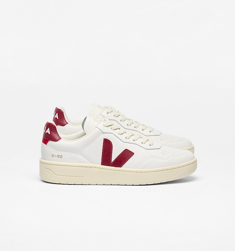 veja baskets v-90 cuir blanc vd2003657 Lateral view