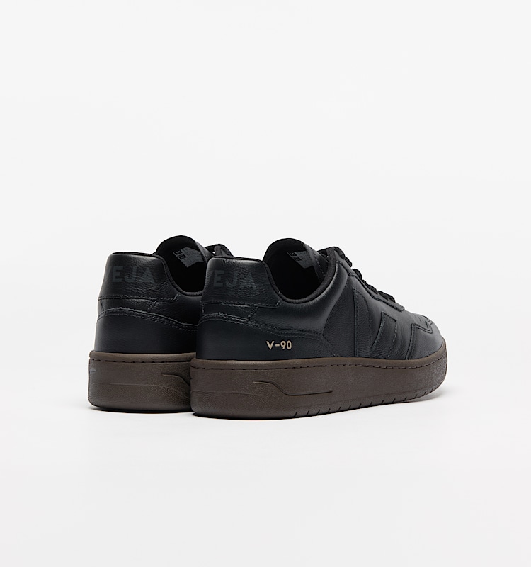 veja baskets v-90 cuir noir vd2020932 Back view