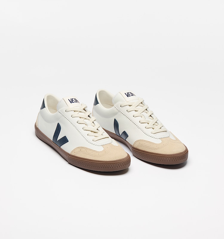 veja baskets volley cuir blanc vo2003531 Top view