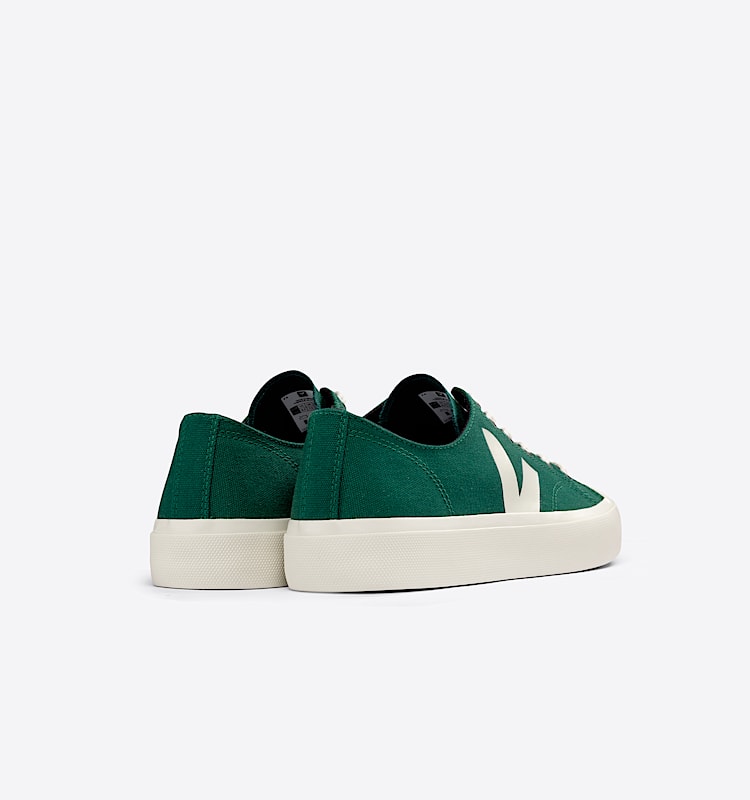 veja baskets wata-ii-low coton-biologique vert pl0102836 Back view