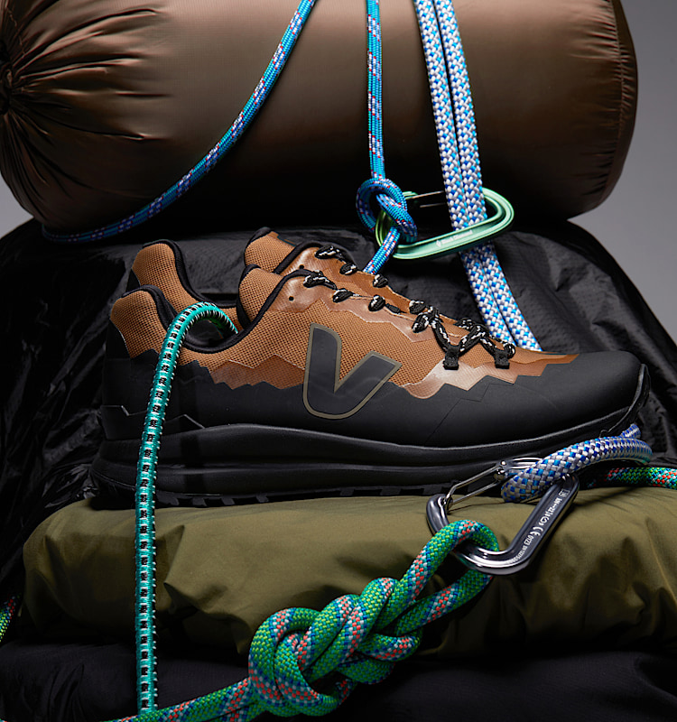 veja sneakers fitz-roy-fs recycl&eacute; marron fs2303376