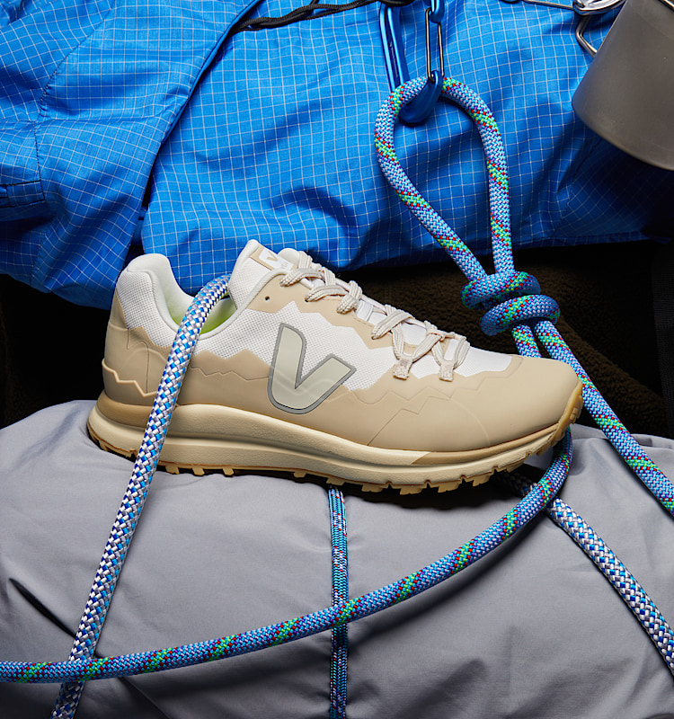 veja sneakers fitz-roy recycl&eacute; marron fr2303371